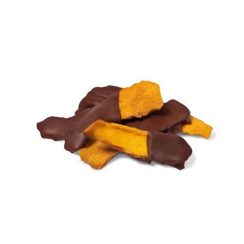 Chocolate Dipped Dried Mangoes