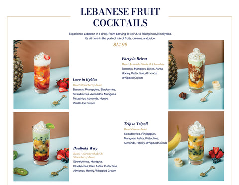 Lebanese Fruit Cocktails