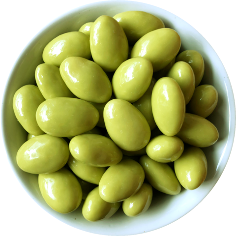 Natural Matcha Green Tea Almonds - Palm Bites® - Chocolate Nuts -