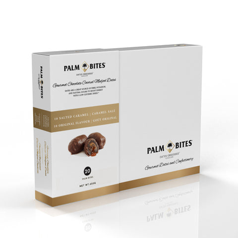 Salted Caramel X Original Palm Bites Mixed Box - Palm Bites® - Chocolate Dates -