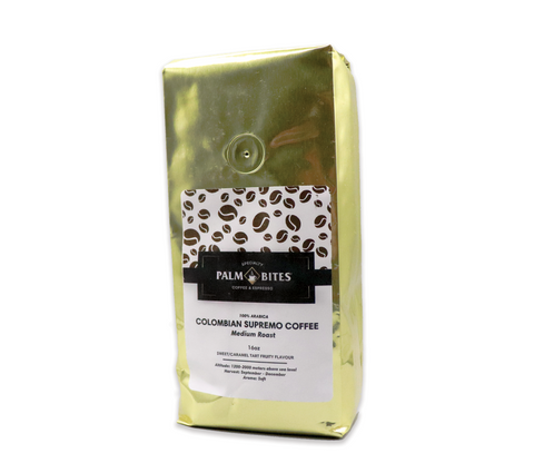 Colombian Supremo 1lb Medium Roast Coffee - Palm Bites® - Specialty Coffee -