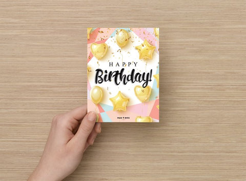 Greeting Cards - Palm Bites® - Greeting & Note Cards - Happy Birthday Balloons